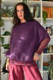 Big Softie Cap Sleeve Knit Top Fig